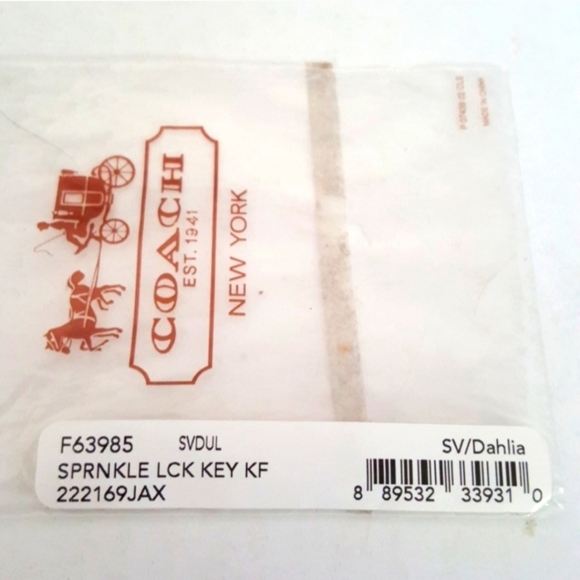 ✨️💞 *RARE** COACH Sprinkle C  Lock And Key Key Ring bag charm  ✨️💞 - Picture 5 of 6